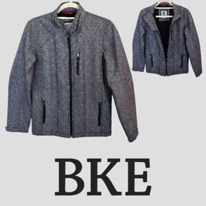 BKE Sports Gray Full Zip Casual  Jacket Mens  Large 14-16